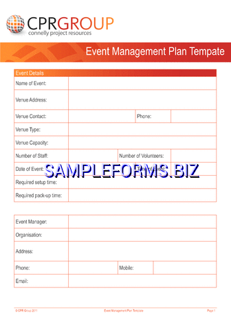 Event Planning Template 3 pdf free